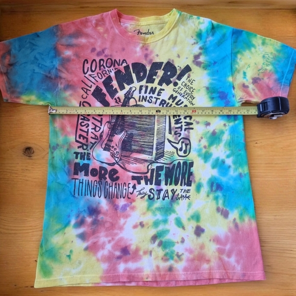 Vintage FENDER Tie Dye Music Graphic T-Shirt - Picture 7 of 8